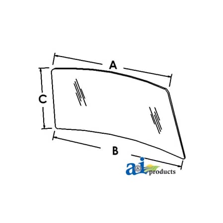 A & I Products Glass, Windshield 56" x38.5" x6.5" A-1340195C1
